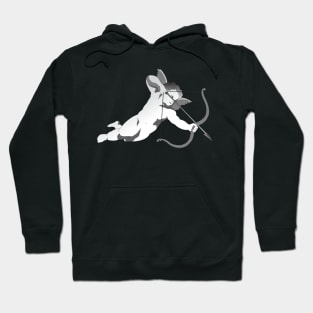 Cupid/Eros the god of love - Streetstyle Popart, Black and White Hoodie